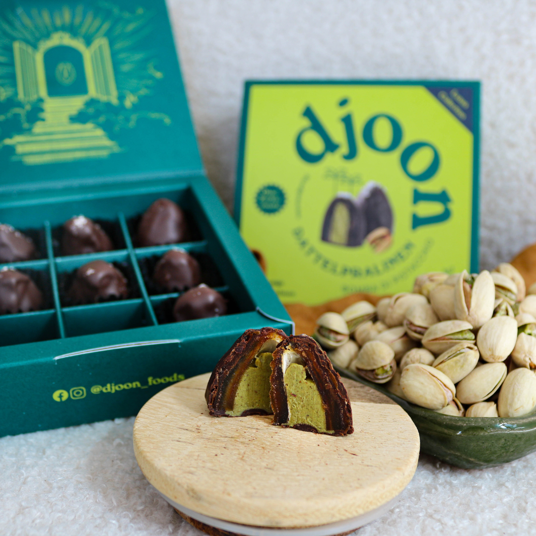 djoon Bio Dattelpralinen – Bomba di Pistacchio, 9 Stück (100g)