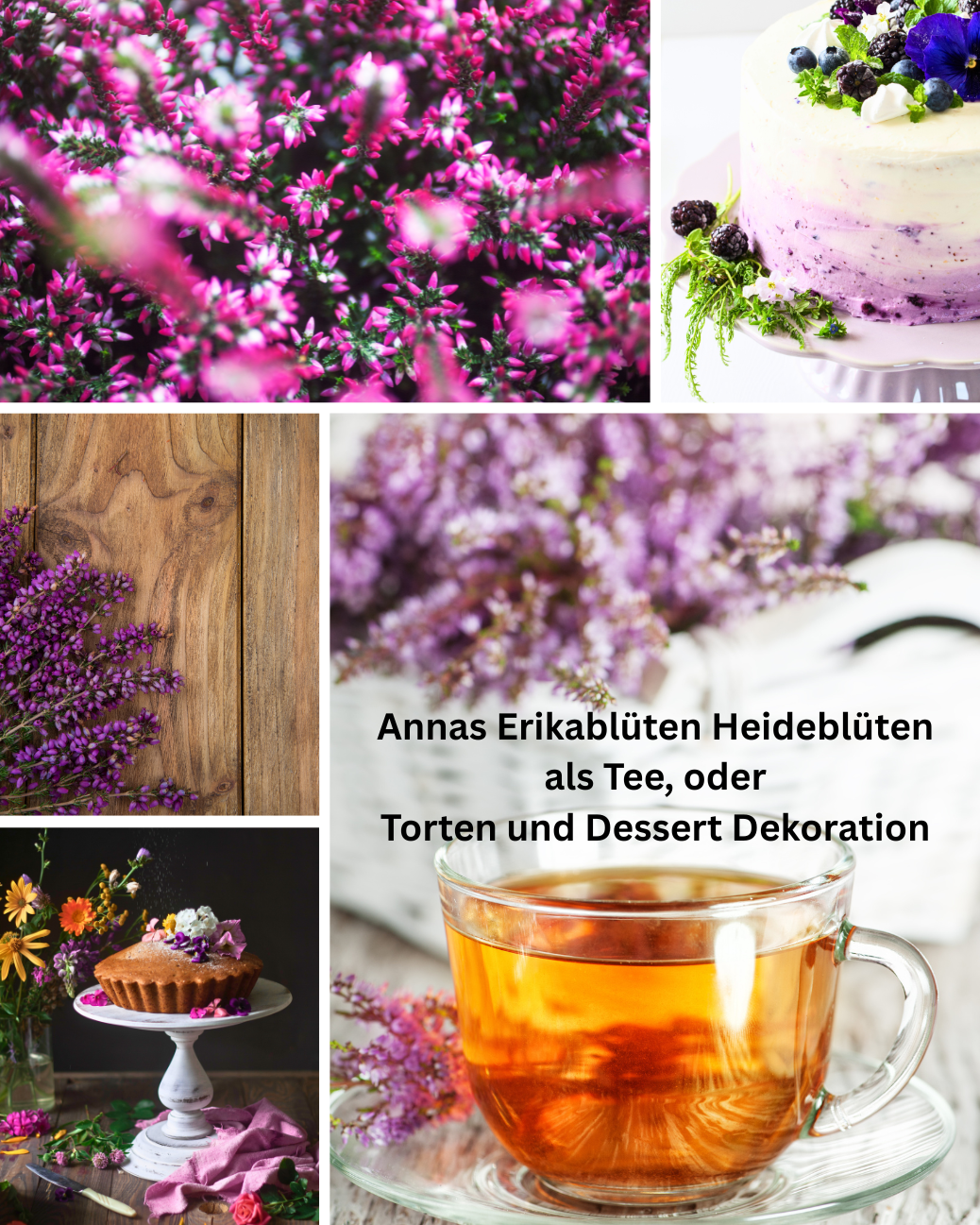Erikablüten Heideblüten aus biologischem Anbau – 100g Beutel