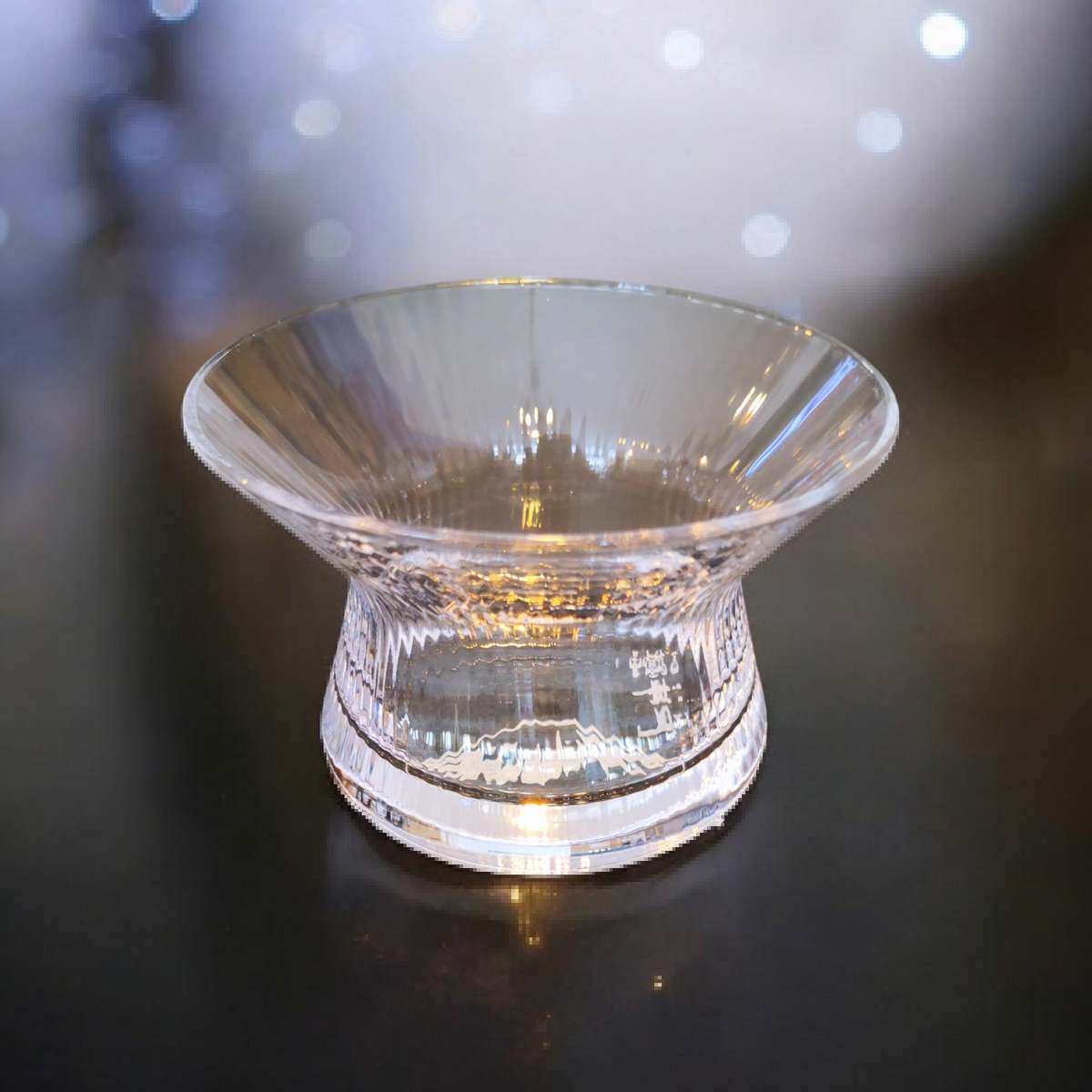 Premium-Japanischer Kristallglas, Handarbeit, Mundgeblasen mit Holz-Geschenkbox + Filzuntersetzer – Aromen-Verstärkerglas
