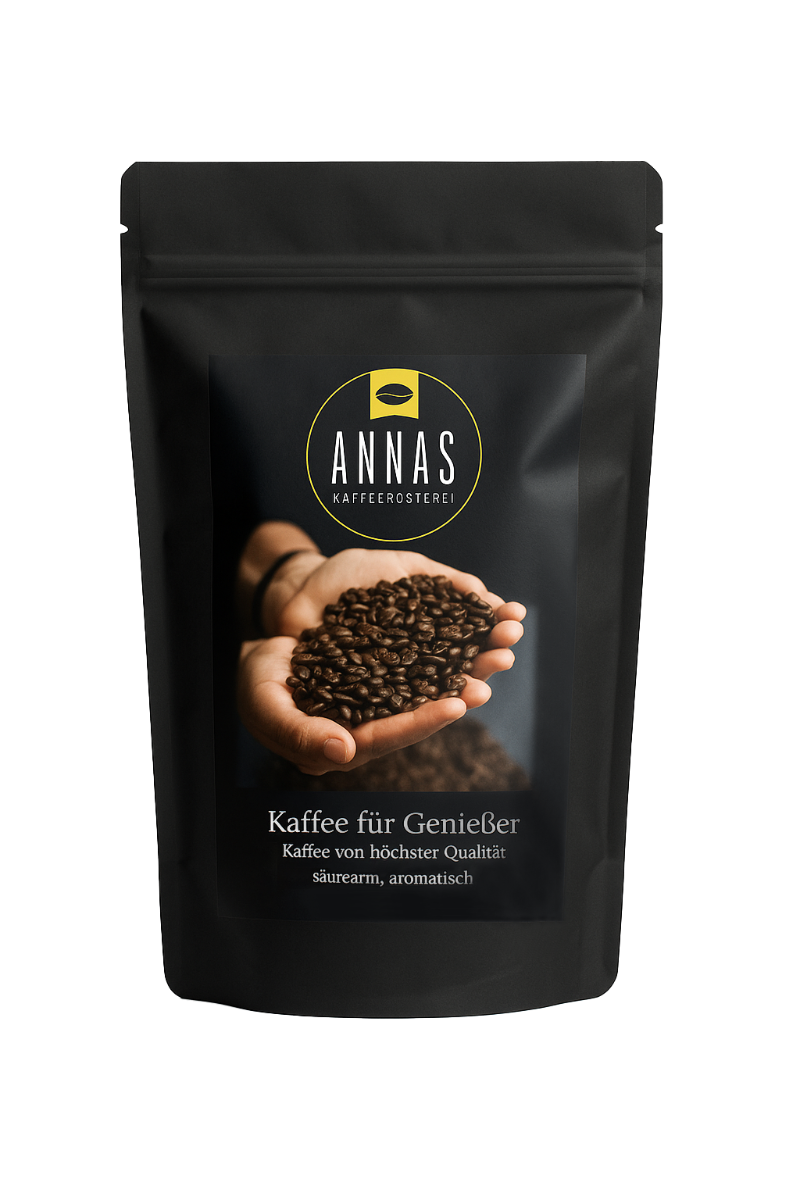 Annas Kaffeerösterei Bio-Kaffeebeutel mit schonend im Trommelröster gerösteten Spezialitätenkaffees
