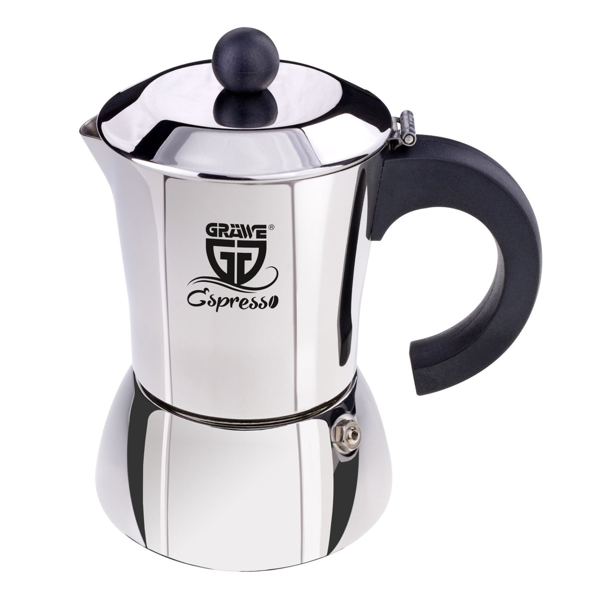 Herdkännchen / Espressokocher aus Edelstahl – Induktionsgeeignet, 4-6 Tassen (160/240 ml)